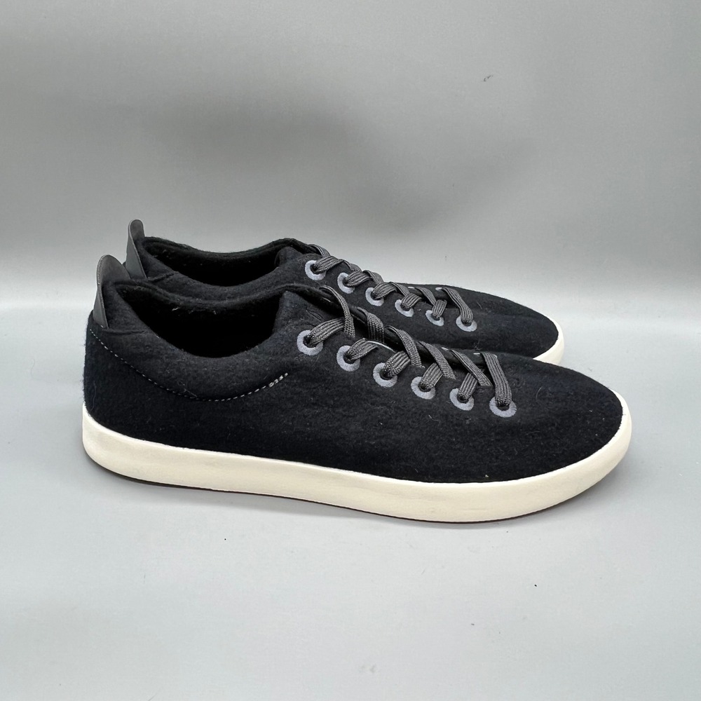 Allbirds Wool Pipers Mens 10 Black Sustainable Merino Wool Low Top Sneakers
